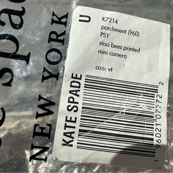 Kate Spade Staci Bee printed crossbody cream and gold NWT - Picture 9 of 9